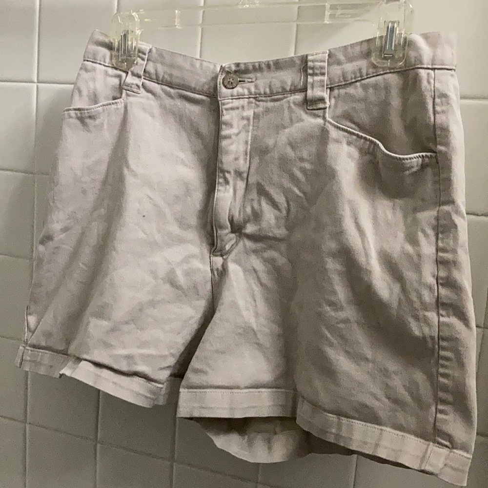 Tan Jean Shorts